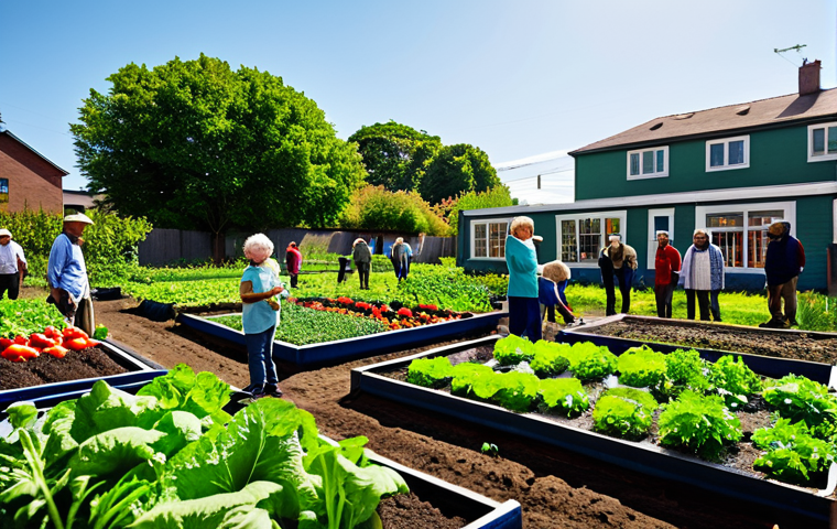 도시농업관리사로서의 사회적 역할 - **Urban Farming Community:** "A diverse group of people, including children and seniors, working tog...