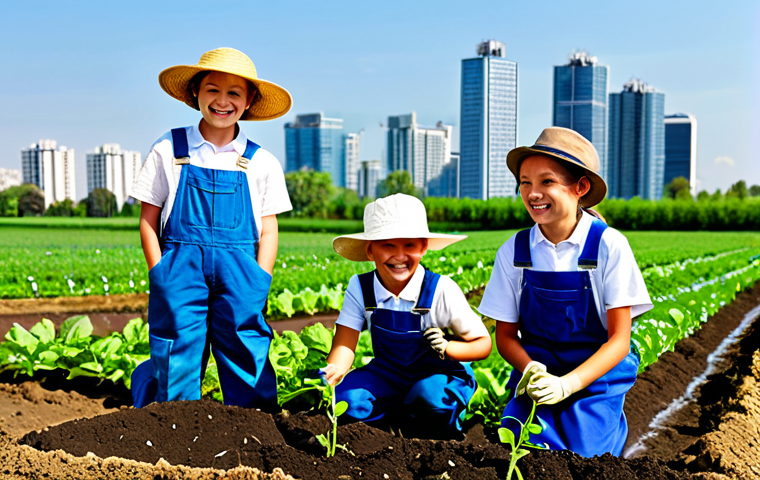 도시농업관리사로서의 비즈니스 기회 - Rooftop Urban Farm Business Meeting**

"A brightly lit rooftop garden in Tokyo, with modern building...