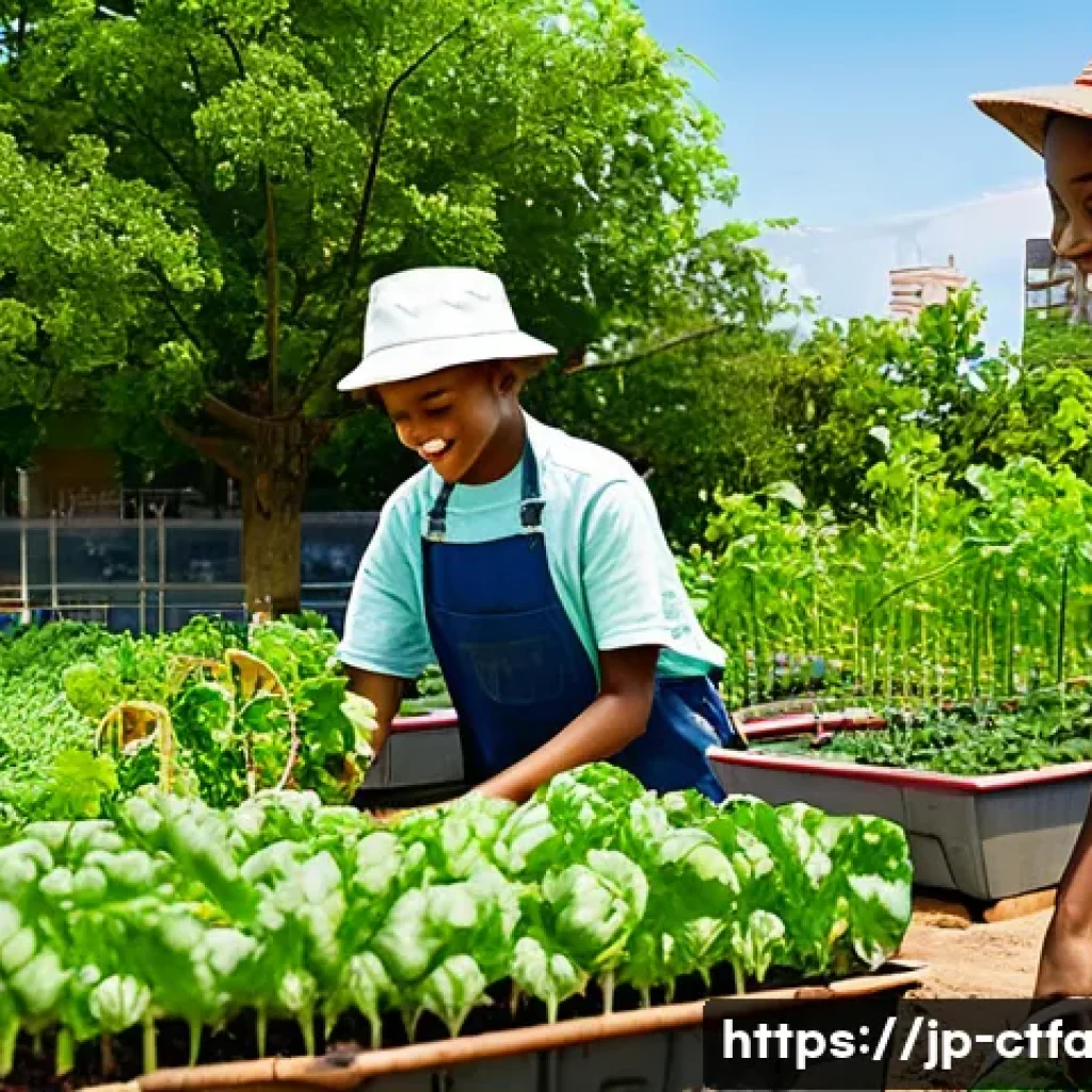 도시농업관리사와 관련된 국제 자격증 - **Prompt 1: Earth's Future Cultivators in a Vibrant Urban Oasis**
    "A vibrant, sun-drenched rooft...